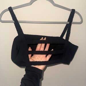 H and M Black Back Strappy Crop Top